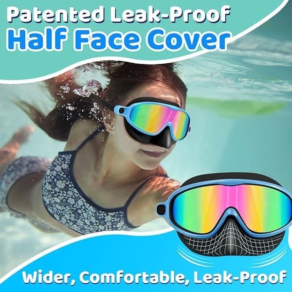 🏊‍♀️Last Day Buy 1 Get 1 Free🏊‍♀️-HD children's large frame waterproof and anti-fog swimming goggles