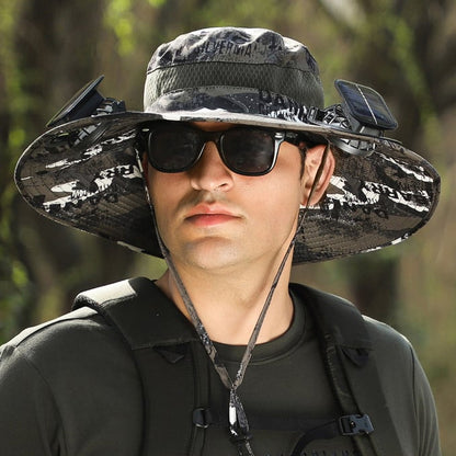🏆 50K+ SOLD! 49% OFF – Almost Gone-⚡2026 New Ultralight Solar Fan Sun Hat – Lighter Than a Baseball!⚾(Only 11oz)