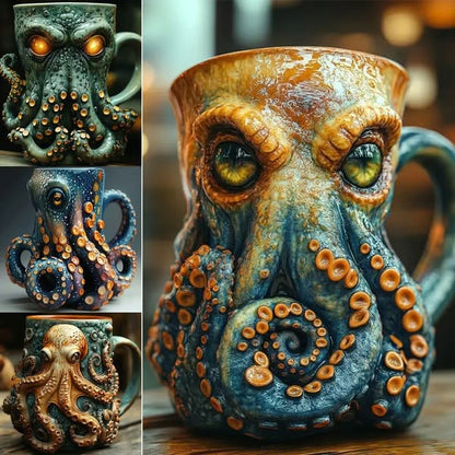 🐙Handmade Cthulhu-Inspired Pirate Mug