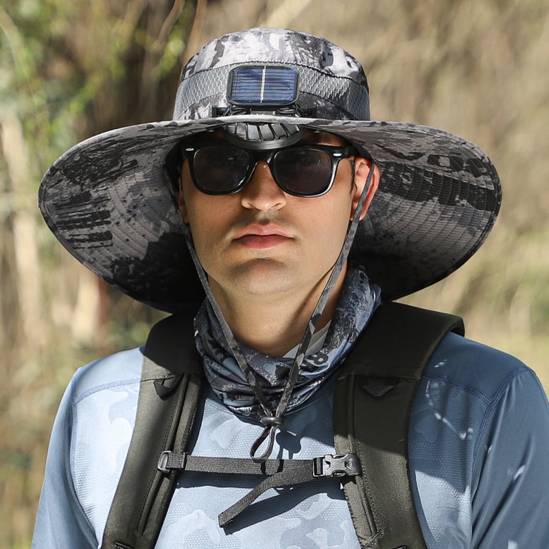 🏆 50K+ SOLD! 49% OFF – Almost Gone-⚡2026 New Ultralight Solar Fan Sun Hat – Lighter Than a Baseball!⚾(Only 11oz)