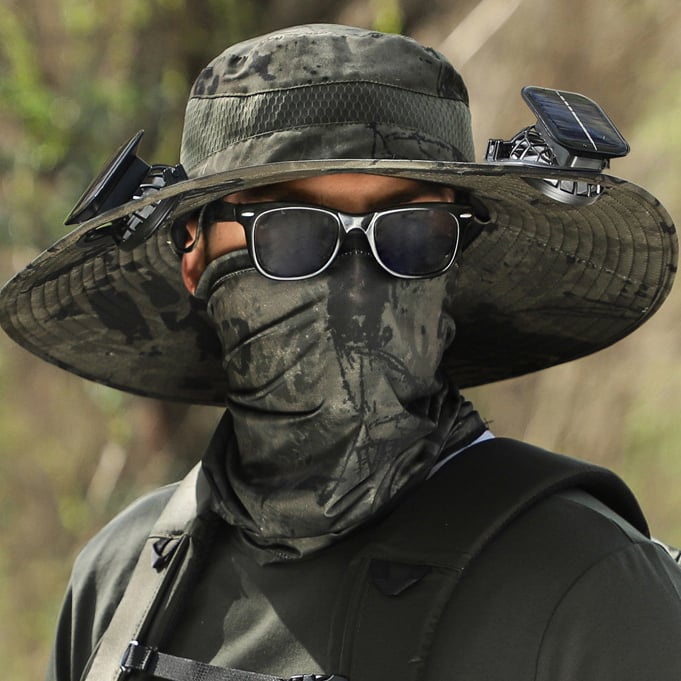 🏆 50K+ SOLD! 49% OFF – Almost Gone-⚡2026 New Ultralight Solar Fan Sun Hat – Lighter Than a Baseball!⚾(Only 11oz)