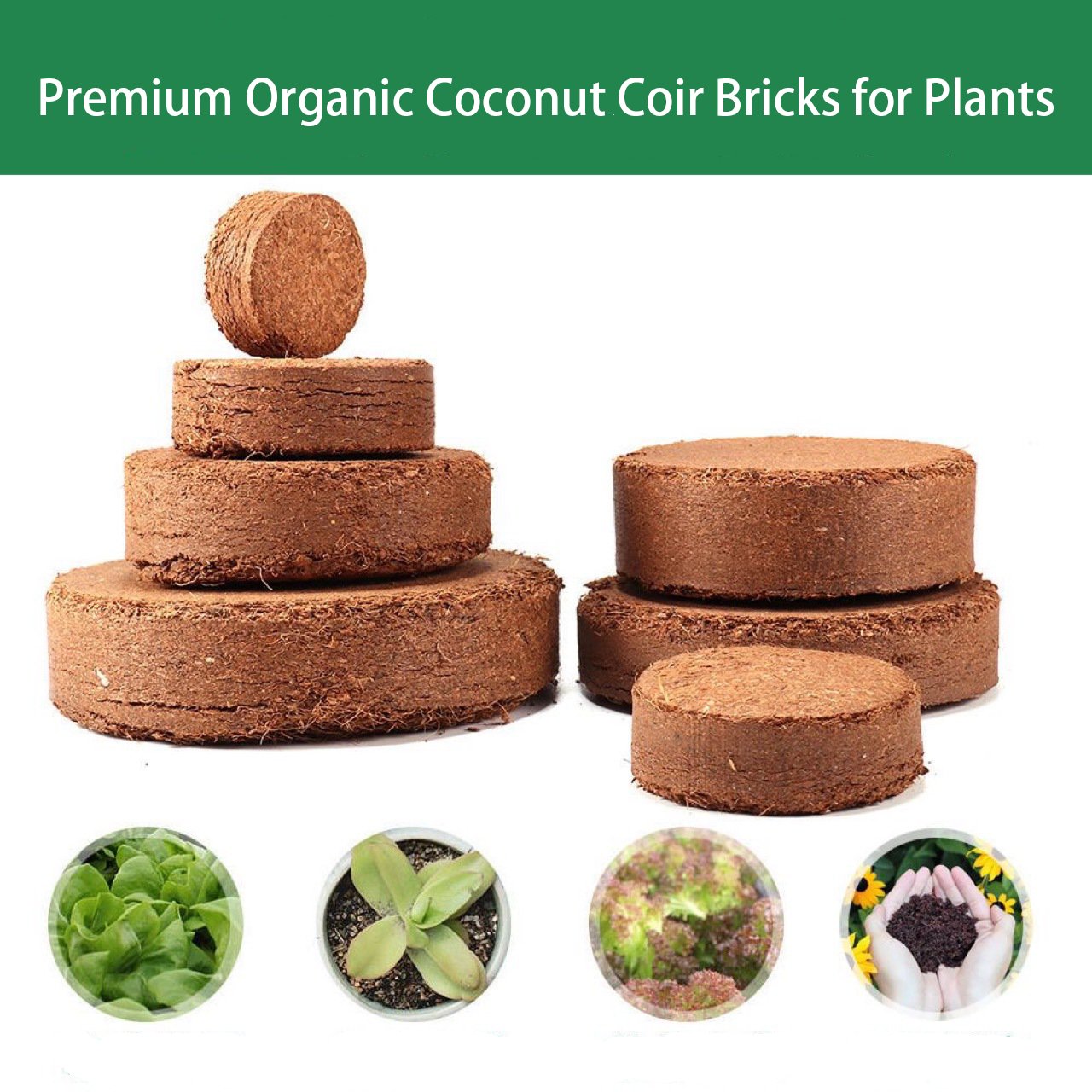🔥LAST DAY 49% OFF🌱Premium Organic Coconut Coir Bricks for Plants